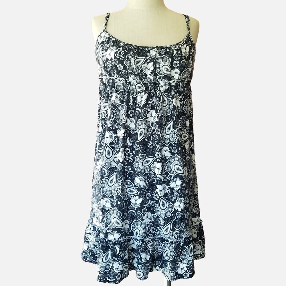 Ann Taylor Loft Paisley Spaghetti Strap Mini Dress - Medium